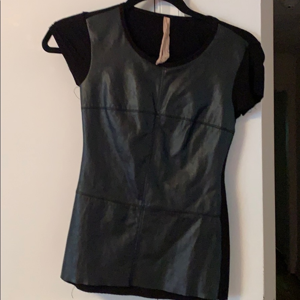 bailey 44 - leather / jersey top